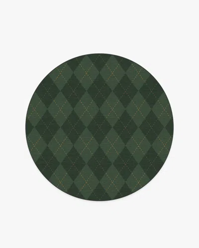 Ruggable Oliver Argyle Forest Green Flatwoven Rug