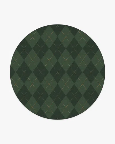 Ruggable Oliver Argyle Forest Green Flatwoven Rug