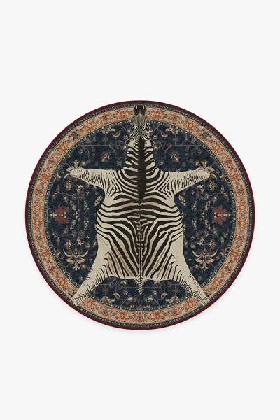 Ruggable On Safari Sapphire Flatwoven Rug By Iris Apfel In Blue