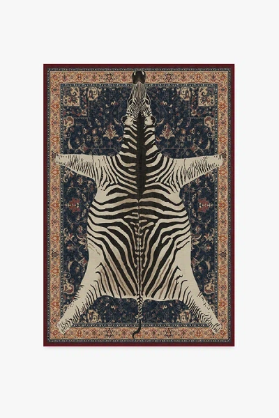 Ruggable On Safari Sapphire Flatwoven Rug By Iris Apfel In Brown