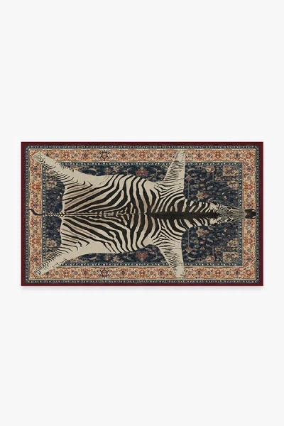 Ruggable On Safari Sapphire Flatwoven Rug By Iris Apfel In Brown