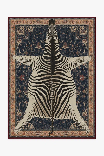 Ruggable On Safari Sapphire Flatwoven Rug By Iris Apfel In Brown