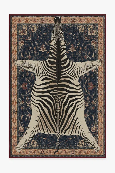 Ruggable On Safari Sapphire Flatwoven Rug By Iris Apfel In Brown