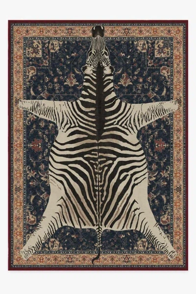 Ruggable On Safari Sapphire Flatwoven Rug By Iris Apfel In Brown
