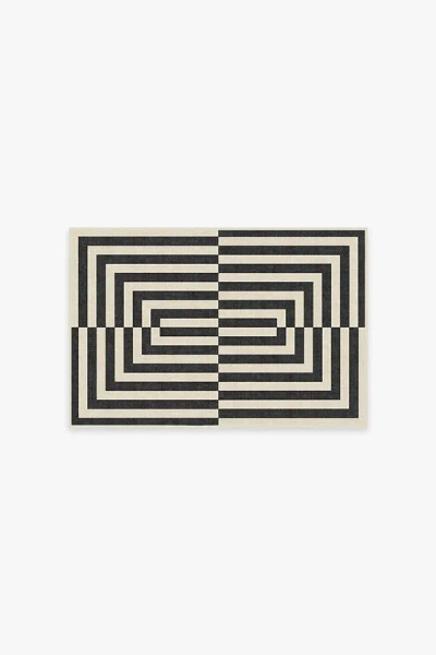 Ruggable Op Art Charcoal Flatwoven Rug By Jonathan Adler In Gray