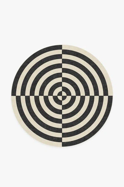 Ruggable Op Art Charcoal Flatwoven Rug By Jonathan Adler In Black