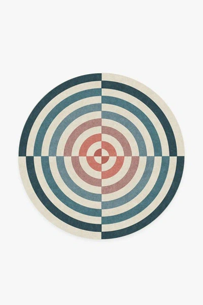 Ruggable Op Art Teal Flatwoven Rug By Jonathan Adler In Blue