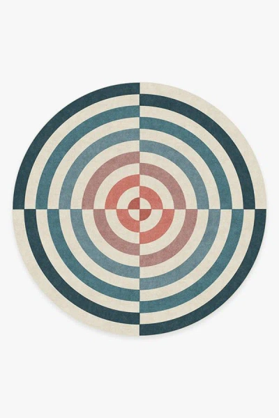 Ruggable Op Art Teal Flatwoven Rug By Jonathan Adler In Blue