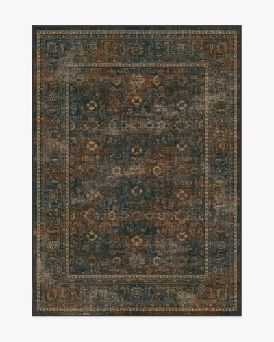 Ruggable Ophelia Navy & Redwood Flatwoven Rug In Multi