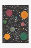 Ruggable Outer Space Black Flatwoven Rug In Black