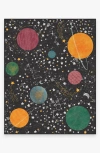 Ruggable Outer Space Black Flatwoven Rug In Black