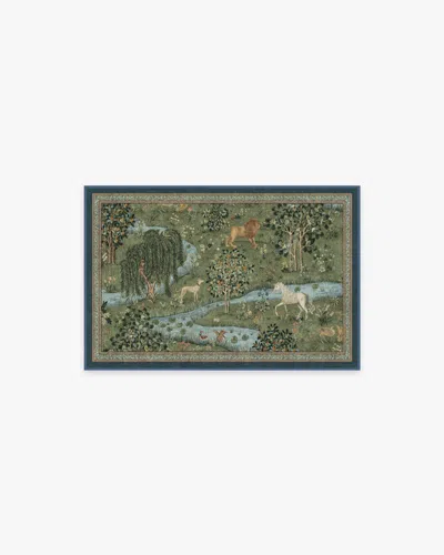 Ruggable Owl & Willow Green Flatwoven Rug By Morris & Co.