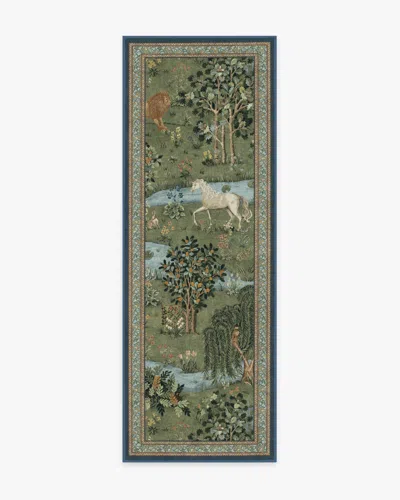 Ruggable Owl & Willow Green Flatwoven Rug By Morris & Co. In Multi