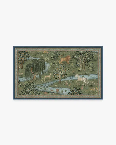 Ruggable Owl & Willow Green Flatwoven Rug By Morris & Co. In Multi