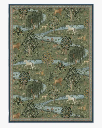 Ruggable Owl & Willow Green Flatwoven Rug By Morris & Co. In Multi