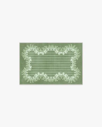 Ruggable Oxbow Botanical Green Flatwoven Rug By Sanderson