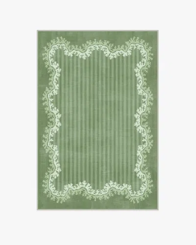 Ruggable Oxbow Botanical Green Flatwoven Rug By Sanderson