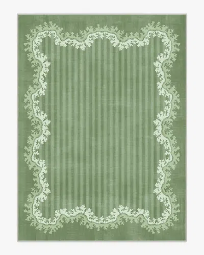 Ruggable Oxbow Botanical Green Flatwoven Rug By Sanderson