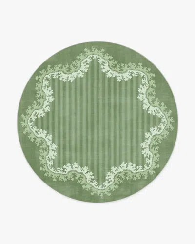 Ruggable Oxbow Botanical Green Flatwoven Rug By Sanderson