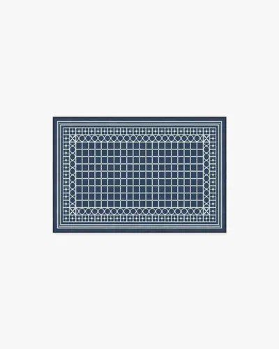 Ruggable Palm Beach Navy Flatwoven Rug By Gray Malin In Blue