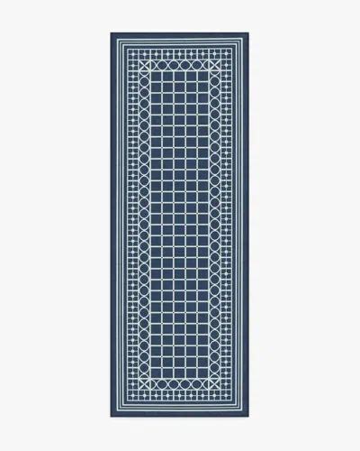 Ruggable Palm Beach Navy Flatwoven Rug By Gray Malin In Blue
