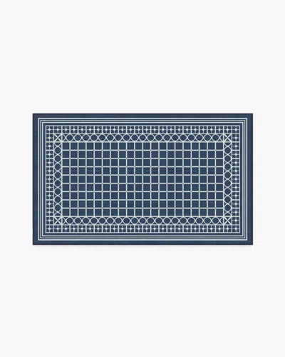 Ruggable Palm Beach Navy Flatwoven Rug By Gray Malin In Blue