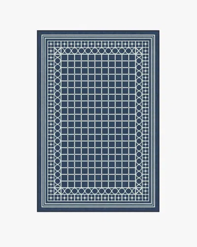 Ruggable Palm Beach Navy Flatwoven Rug By Gray Malin In Blue