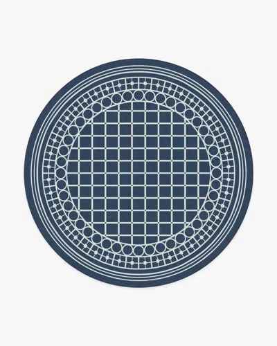 Ruggable Palm Beach Navy Flatwoven Rug By Gray Malin In Blue