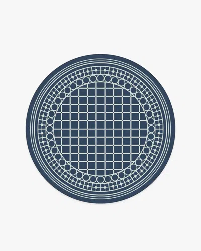 Ruggable Palm Beach Navy Flatwoven Rug By Gray Malin In Blue