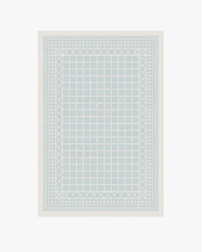 Ruggable Palm Beach Powder Blue Flatwoven Rug By Gray Malin