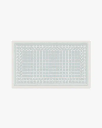 Ruggable Palm Beach Powder Blue Flatwoven Rug By Gray Malin