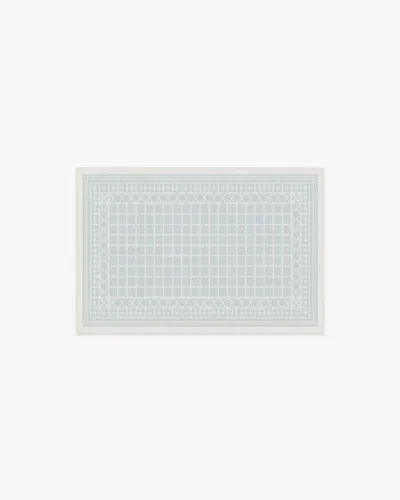 Ruggable Palm Beach Powder Blue Flatwoven Rug By Gray Malin