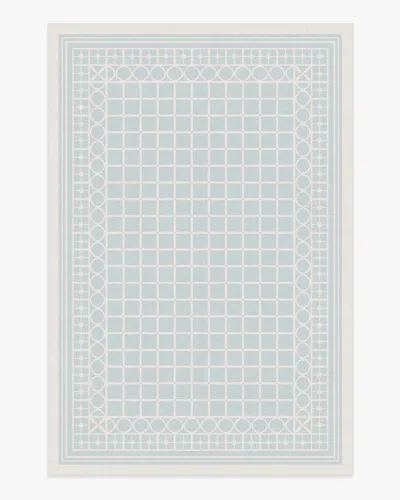 Ruggable Palm Beach Powder Blue Flatwoven Rug By Gray Malin