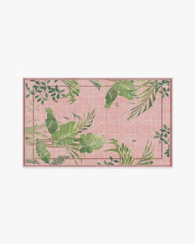 Ruggable Palm House Rose Flatwoven Rug By Sanderson In Pink
