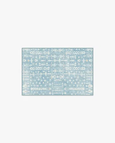 Ruggable Palmetto Coastal Blue Flatwoven Rug By Gray Malin