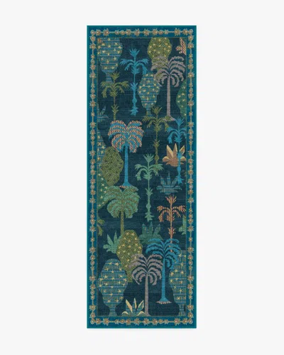 Ruggable Palmistry Midnight Flatwoven Rug By Jungalow In Blue