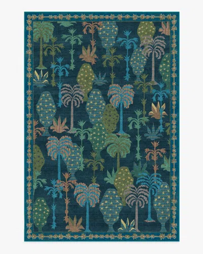 Ruggable Palmistry Midnight Flatwoven Rug By Jungalow In Blue