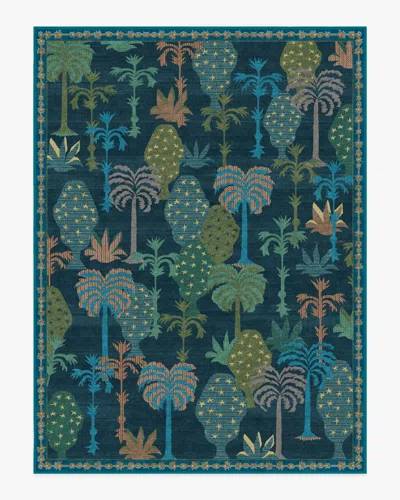 Ruggable Palmistry Midnight Flatwoven Rug By Jungalow In Blue