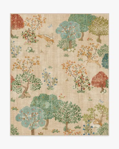 Ruggable Pamir Garden Fern Flatwoven Rug By Sanderson In Brown