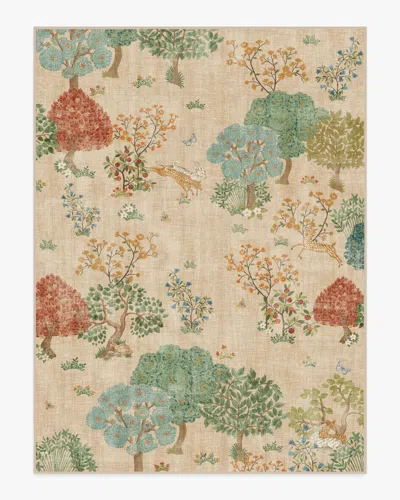 Ruggable Pamir Garden Fern Flatwoven Rug By Sanderson In Brown