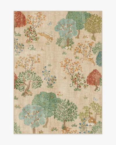 Ruggable Pamir Garden Fern Flatwoven Rug By Sanderson In Brown