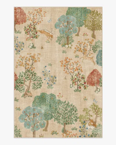 Ruggable Pamir Garden Fern Flatwoven Rug By Sanderson In Brown