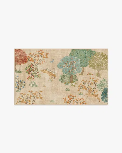 Ruggable Pamir Garden Fern Flatwoven Rug By Sanderson In Brown