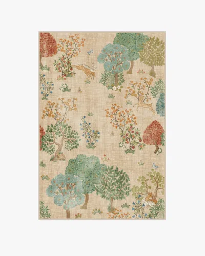 Ruggable Pamir Garden Fern Flatwoven Rug By Sanderson In Brown