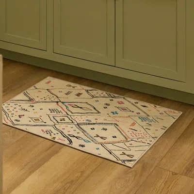 Ruggable Pamir Ivory Multicolor Washable 2-piece Rug And Pad System In Brown