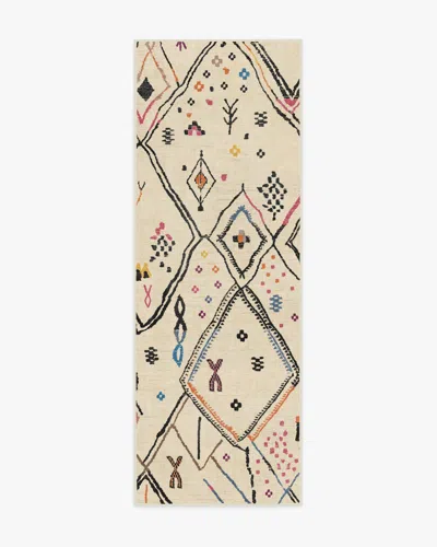 Ruggable Pamir Ivory Multicolour Flatwoven Rug In Blue