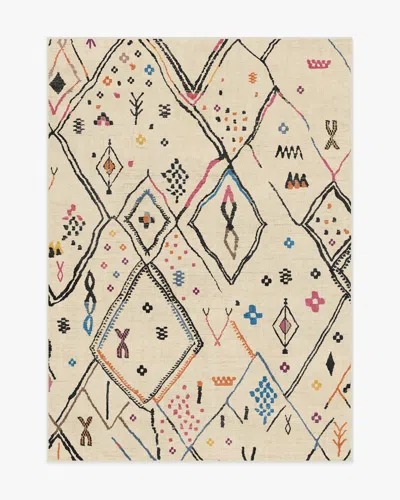 Ruggable Pamir Ivory Multicolour Flatwoven Rug In Blue
