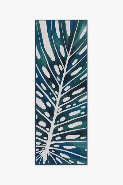 Ruggable Panama Teal Blue Outdoor Rug
