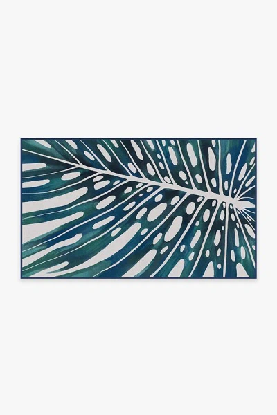 Ruggable Panama Teal Blue Outdoor Rug In Multi