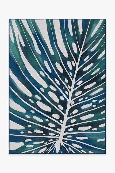 Ruggable Panama Teal Blue Outdoor Rug In Multi